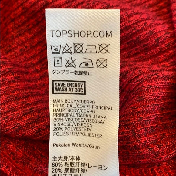 Topshop Spaghetti Sleeve Sweater Dress NWT Size 4 - Picture 12 of 12